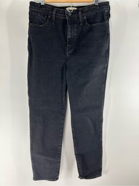 Madewell Black High-Rise Straight Jeans